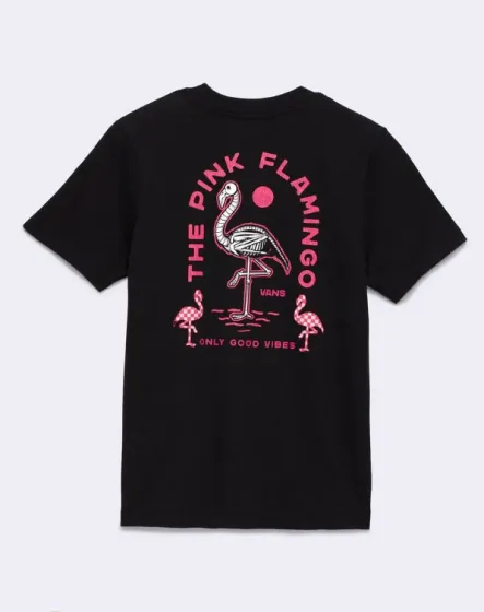 Vans Flamingo Skeleton BFF Kids T-Shirt - Black