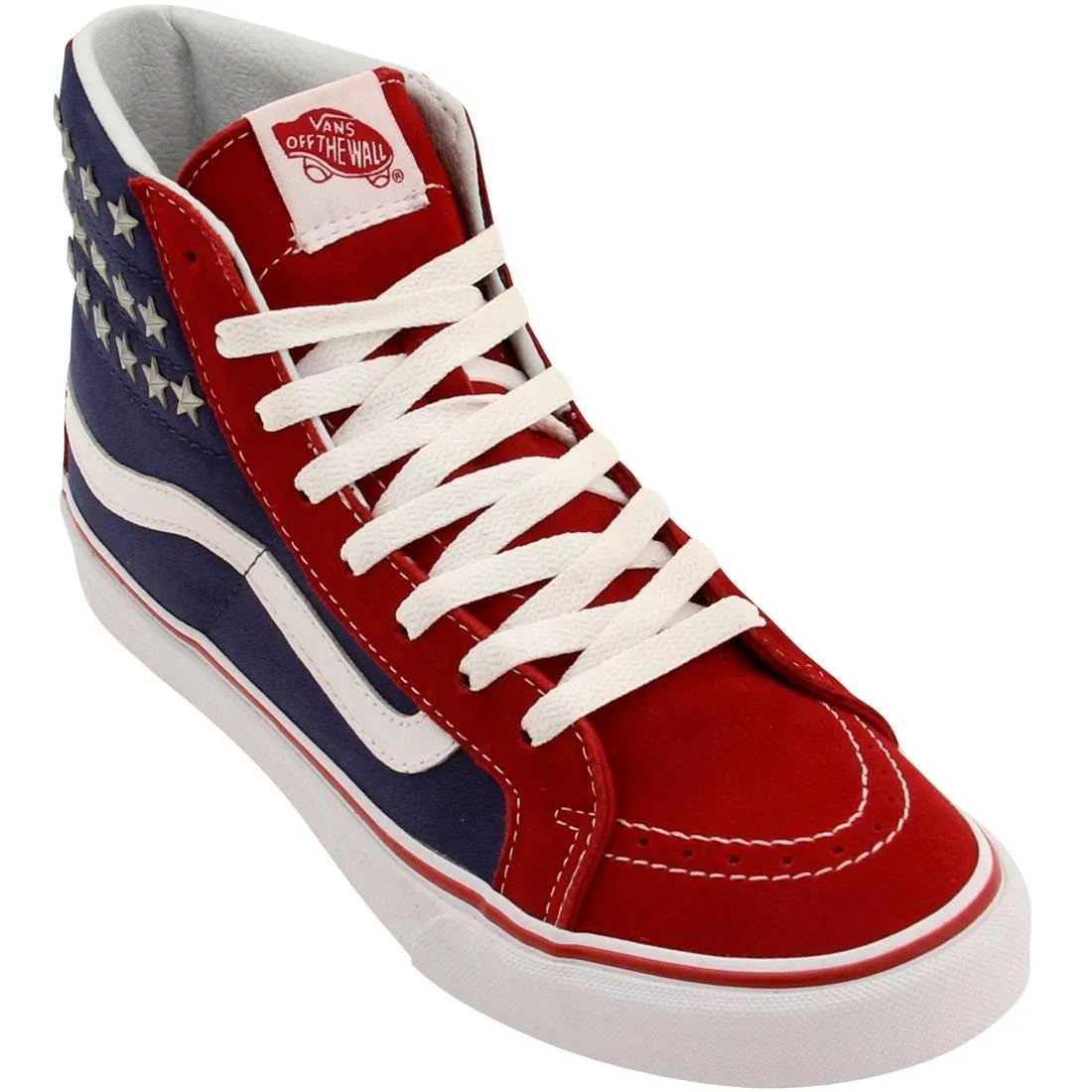 Vans Men Sk8-Hi Slim - Studded Stars (red / blue)