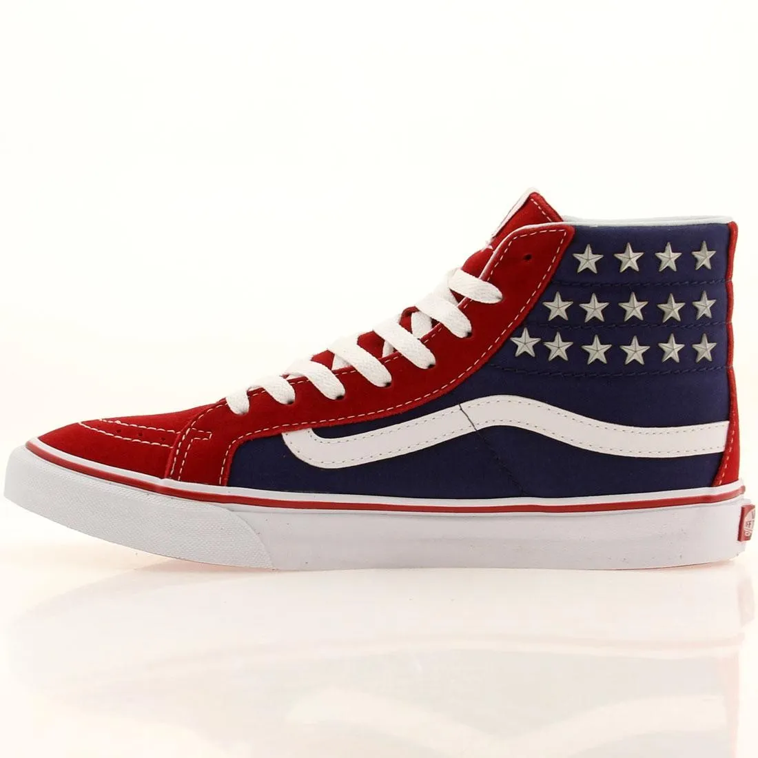 Vans Men Sk8-Hi Slim - Studded Stars (red / blue)