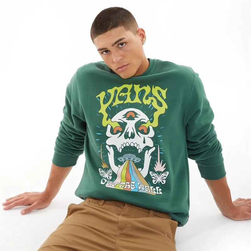 Vans Mens All Seeing Graphic Sweatshirt Bistro Green