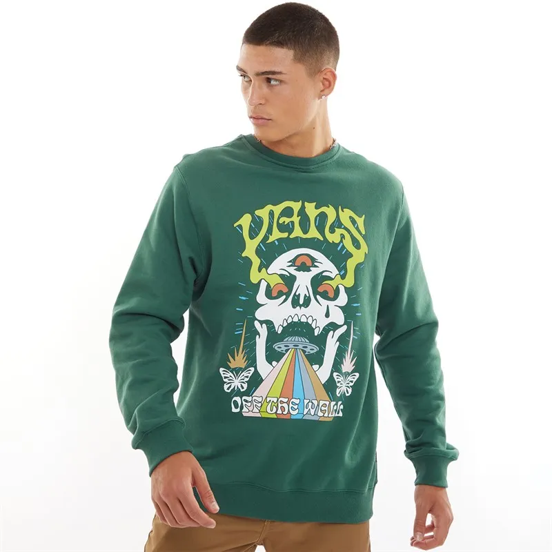 Vans Mens All Seeing Graphic Sweatshirt Bistro Green