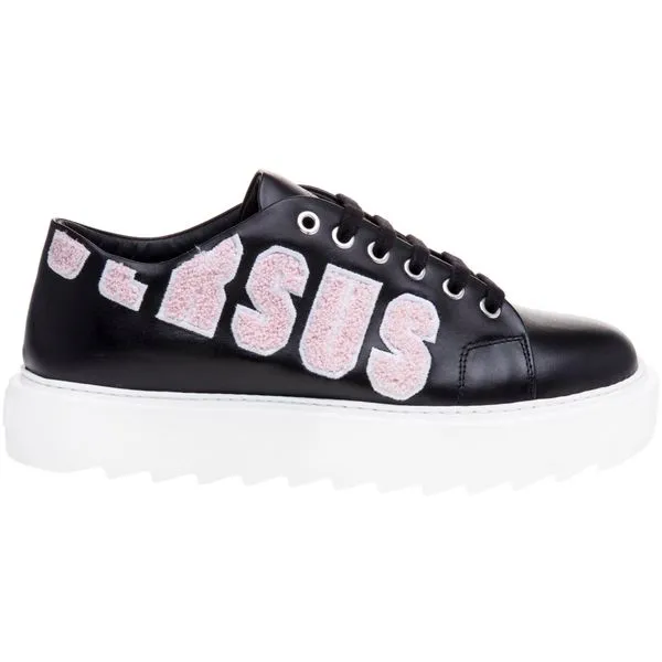 Versus Logo Leather Platform Sneakers