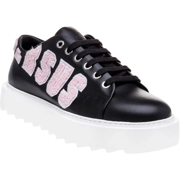 Versus Logo Leather Platform Sneakers