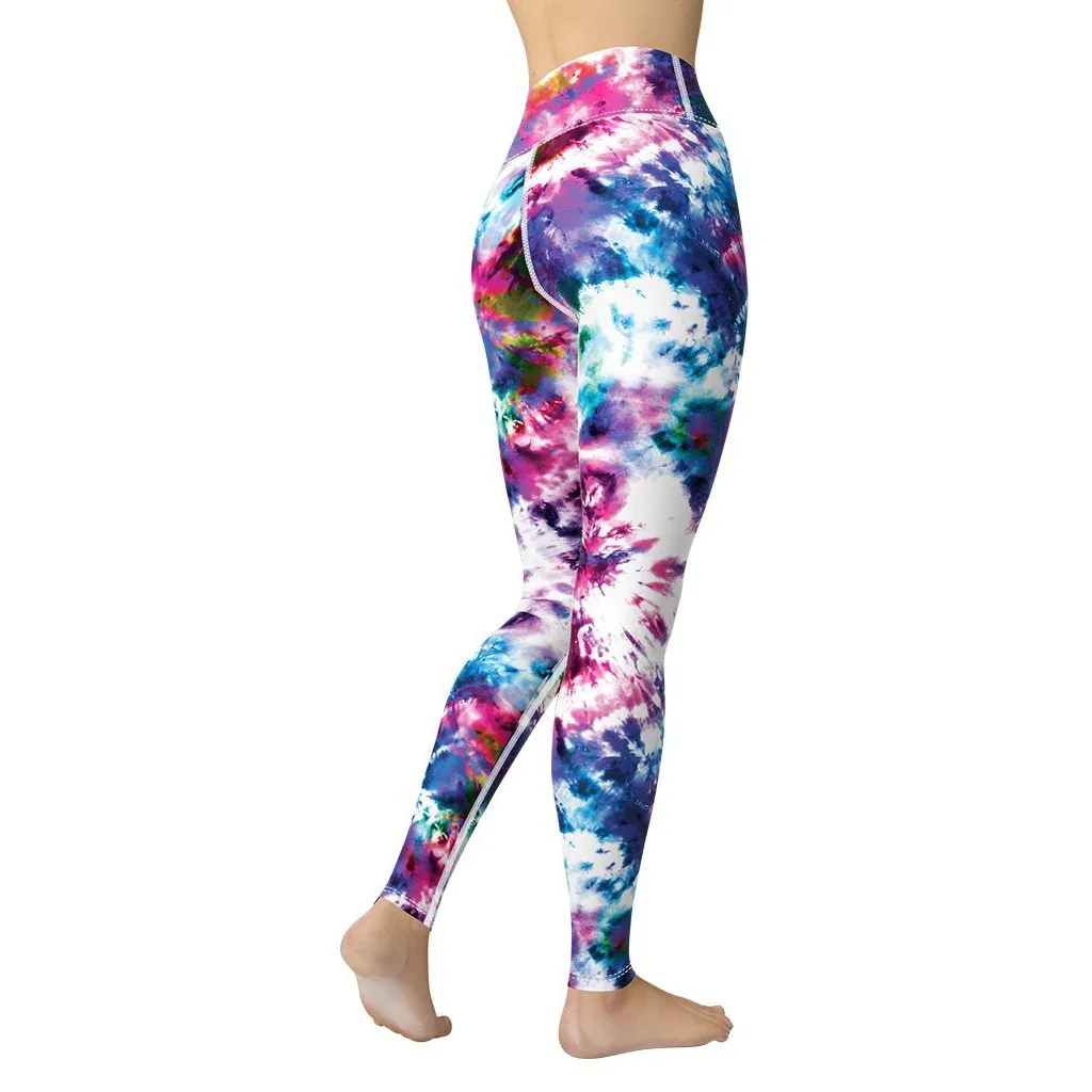 Vibrant Tie Dye Yoga Leggings