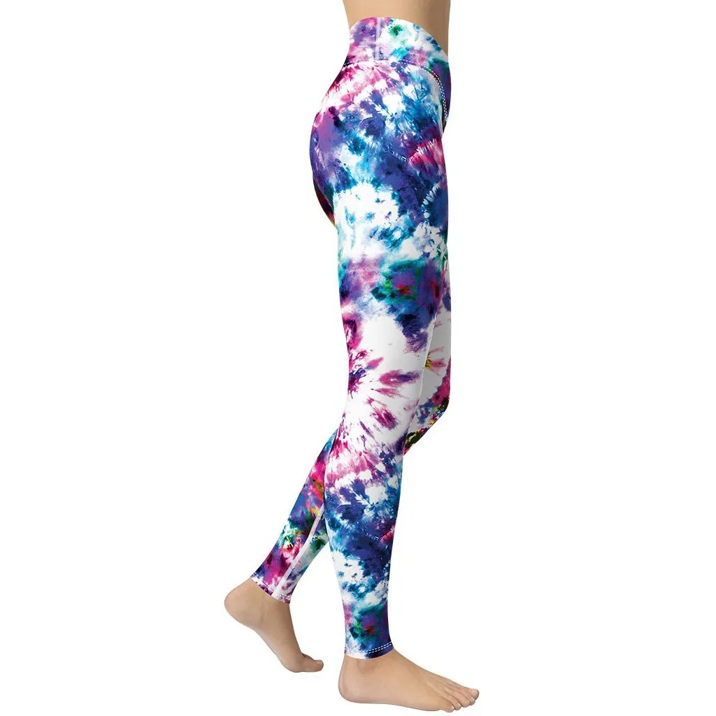 Vibrant Tie Dye Yoga Leggings