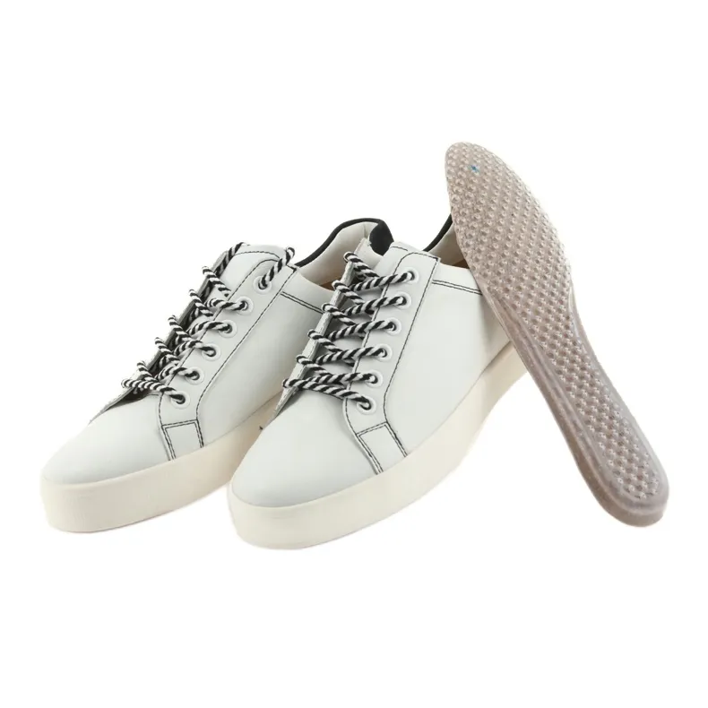 White leather sneakers for women Caprice 23203