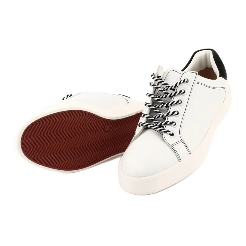 White leather sneakers for women Caprice 23203