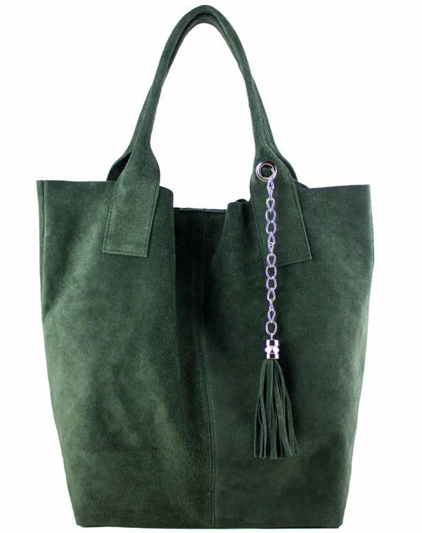 Woman leather bag bottle green skin Arianna