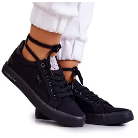 Women's Sneakers Tied Cross Jeans JJ2R4039C Black