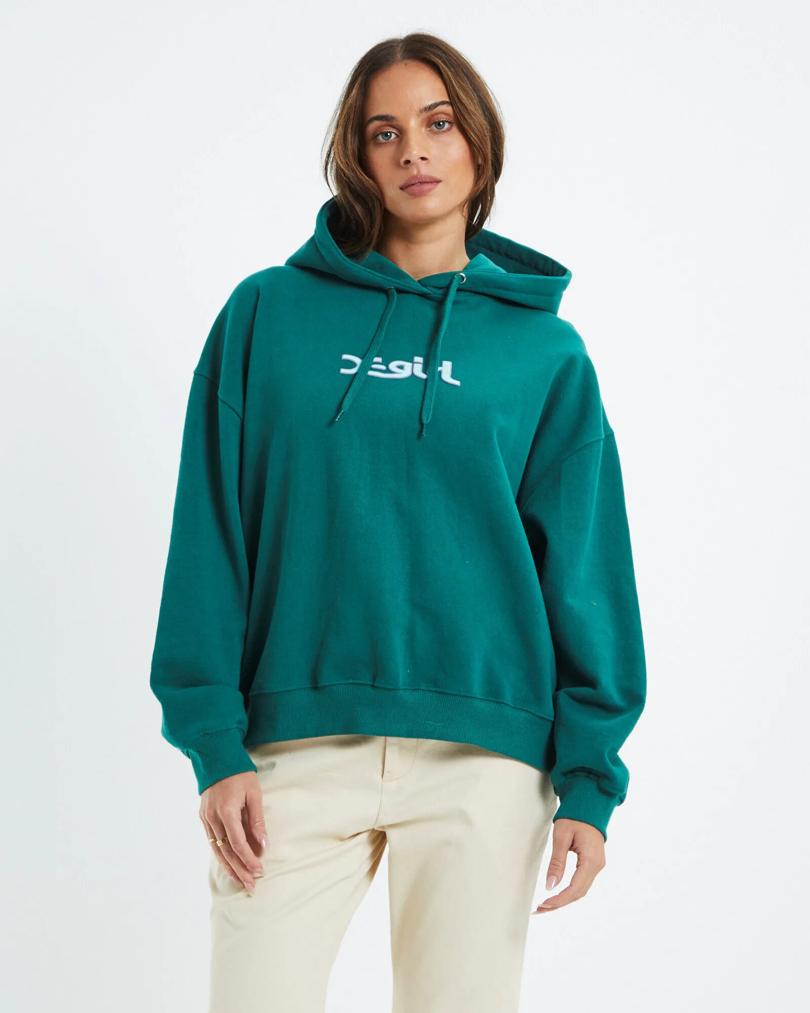 X-Girl Earth And Mills Hoodie Pine Green