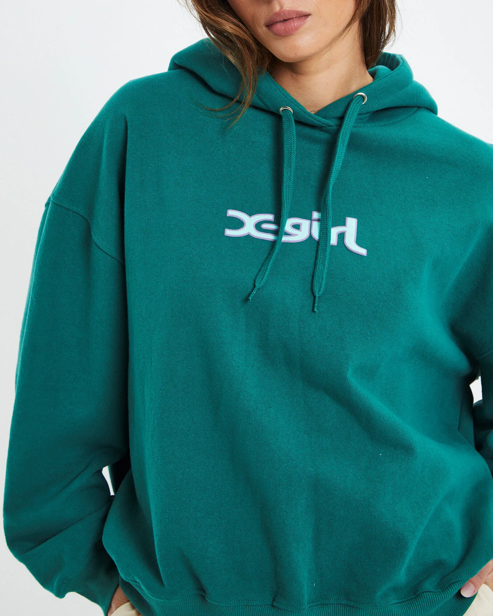 X-Girl Earth And Mills Hoodie Pine Green